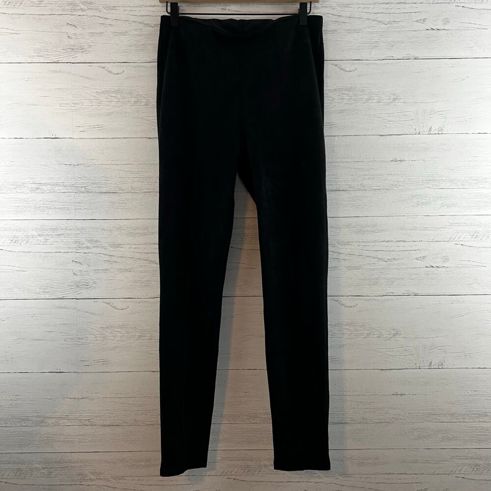Simply Vera Wang Black Faux Suede Pull On Leggings Size M